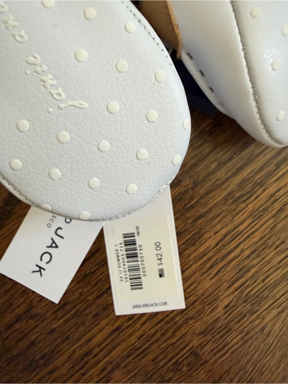 NWT! Janie and Jack White, Tan, and Navy Toddler Boat Shoes